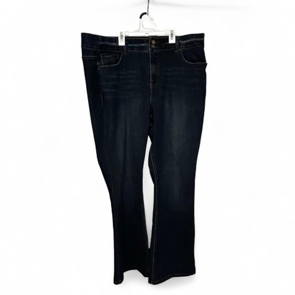 Lane Bryant Dark Blue Bootcut Jeans Sz 22 Long Tighter Tummy Technology Fall